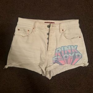 Levi’s Pink Floyd White Jean Shorts